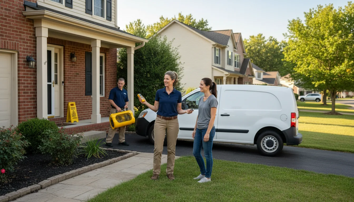 Residential water damage restoration in Carter Lake, IA